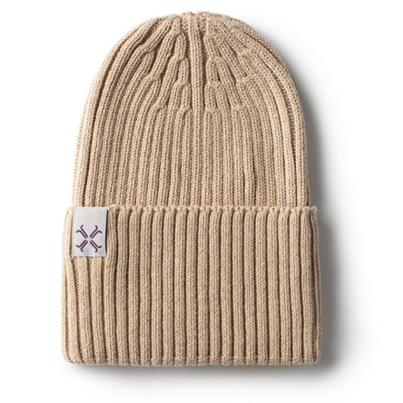 Taupe Ribbed Cuffed Beanie